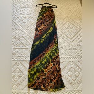 Emma & Michele Black, Green & Orange Maxi Skirt